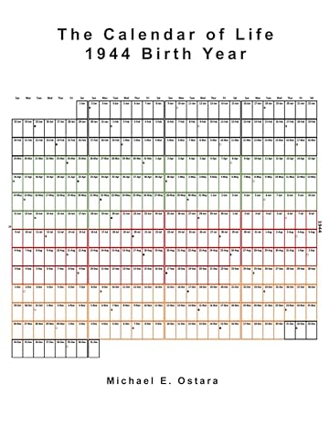 the calendar of life 1944 birth year 1st edition michael e ostara b0b6xrzgt4, 979-8841404163