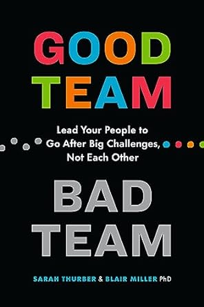 good team bad team lead your people to go after big challenges not each other 1st edition sarah thurber