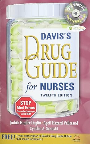 daviss drug guide for nurses with cd   text only 12th edition judith hopfer deglin b004urd6ku