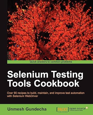 selenium testing tools cookbook 1st edition gundecha unmesh 1849515743, 978-1849515740