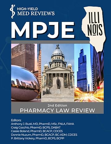 mpje illinois a pharmacy law review 1st edition high yield med reviews ,anthony j busti ,craig cocchio