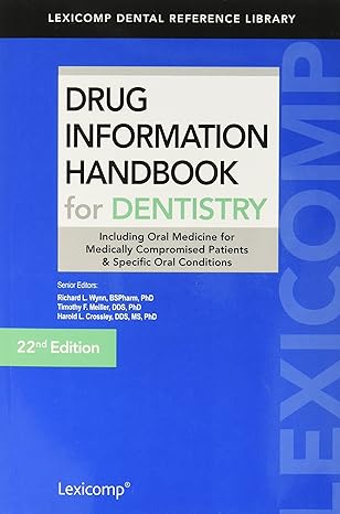 drug information handbook for dentistry 22nd edition ph d wynn, richard l 1591953561, 978-1591953562