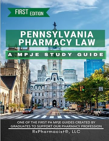 pennsylvania pharmacy law a mpje study guide 1st edition rxpharmacist llc ,nathaniel ventresca pharmd