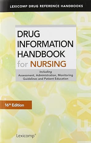 drug information handbook for nursing 16th edition lexicomp 1591953332, 978-1591953333