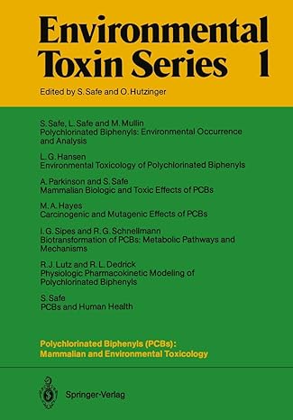 polychlorinated biphenyls mammalian and environmental toxicology 1st edition stephen safe ,r l dedrick ,l g