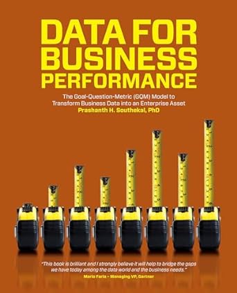 data for business performance the goal question metric model to transform business data into an enterprise