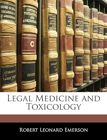 legal medicine and toxicology large type / large print edition robert leonard emerson 1143280512,