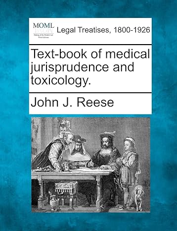 text book of medical jurisprudence and toxicology 1st edition john j reese 1240136048, 978-1240136049