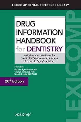 drug information handbook for dentistry 20th edition ph d wynn, richard l 1591953340, 978-1591953340