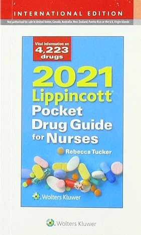 2021 lippincott pocket drug guide for nurses 2021st edition rebecca tucker 1975170822, 978-1975170820