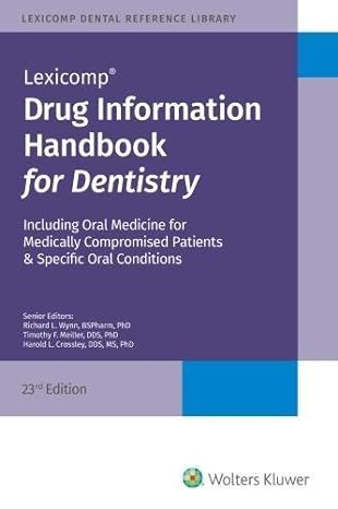 drug information handbook for dentistry 23rd edition ed wynn, richard l 1591953634, 978-1591953630