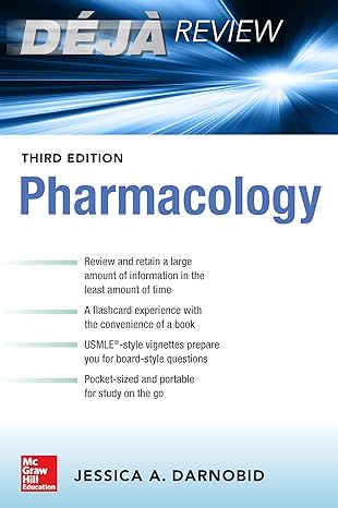 deja review pharmacology 3rd edition jessica gleason 1260135675, 978-1260135671
