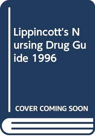 lippincotts nursing drug guide 1996 pap/dskt edition amy m karch 0397551487, 978-0397551484
