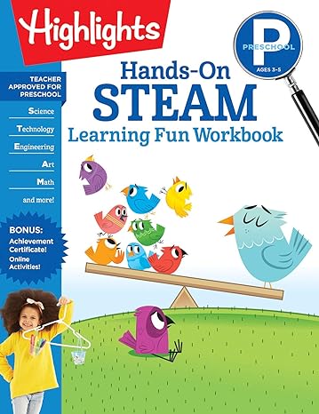 preschool hands on steam learning fun workbook workbook edition highlights learning 1644721864, 978-1644721865