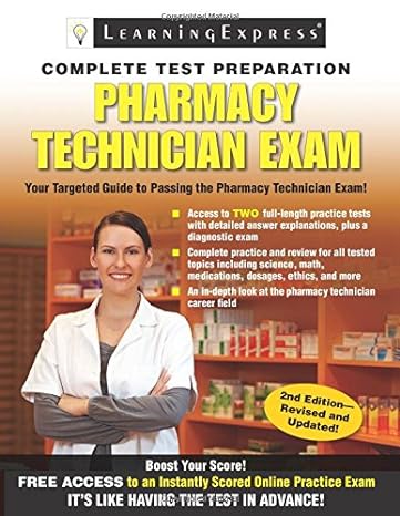 pharmacy technician exam 2nd edition learning express llc 1576859347, 978-1576859346