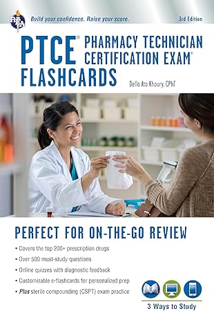 ptce pharmacy technician certification exam flashcard ed book + online 3rd edition della ata khoury cpht