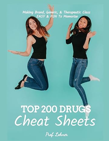 top 200 drugs cheat sheets the cheat codes to memorizing the top 200 drugs 1st edition professor lohner mba