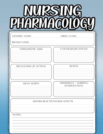 nursing pharmacology blank medication template for nursing students 1st edition danial b0bw2ppv22