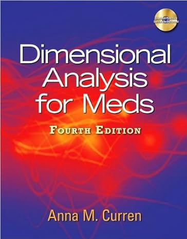 dimensional analysis for meds   by a m curren 4th edition anna m curren b004lifgii