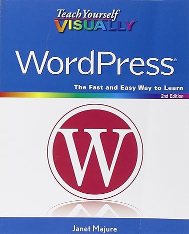 teach yourself visually wordpress 2nd edition janet majure 1118197879, 978-1118197875