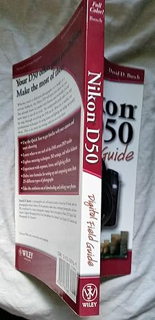 nikon d50 digital field guide 1st edition david d busch 0471787469, 978-0471787464