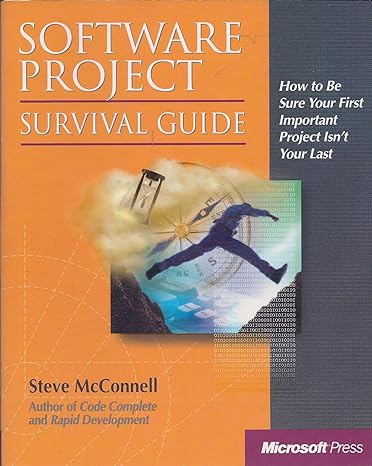 software project survival guide 1st edition steve mcconnell 1572316217, 978-1572316218