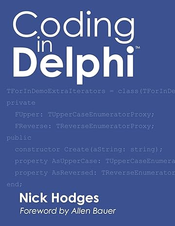 coding in delphi 1st edition nick hodges 1941266037, 978-1941266038