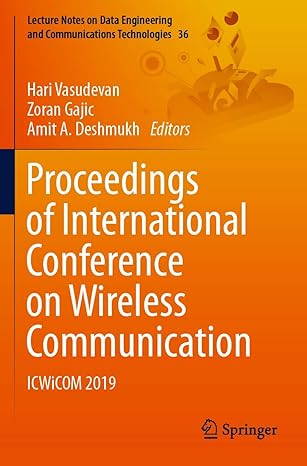 proceedings of international conference on wireless communication icwicom 2019 1st edition hari vasudevan