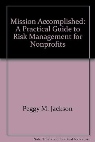 mission accomplished a practical guide to risk management for nonprofits 1st edition peggy m jackson ,peggy m