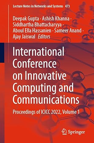 international conference on innovative computing and communications proceedings of icicc 2022 volume 1 1st