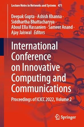 international conference on innovative computing and communications proceedings of icicc 2022 volume 2 1st