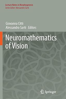 neuromathematics of vision 1st edition giovanna citti ,alessandro sarti 3662510057, 978-3662510056