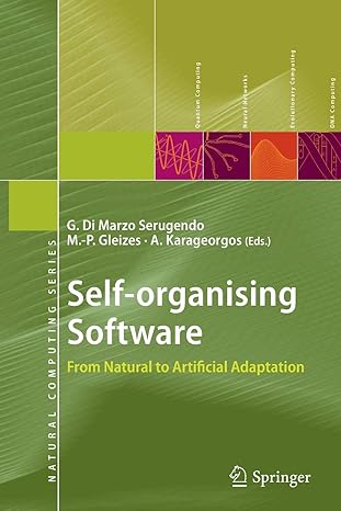 self organising software from natural to artificial adaptation 2011th edition giovanna di marzo serugendo