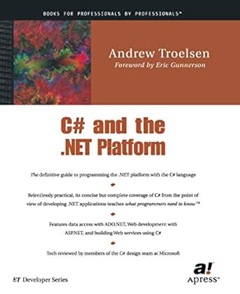 c# and the net platform 1st edition andrew troelsen 1893115593, 978-1893115590