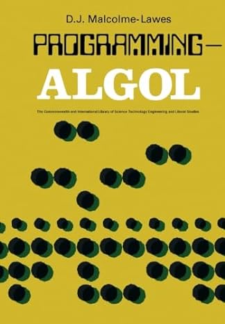 programming algol 1st edition d j malcolme lawes 0080063845, 978-0080063843