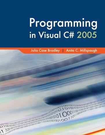 programming in visual c# with visual studio professional edition software 2nd edition julia case bradley