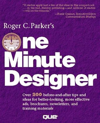 roger c parkers one minute designer 1st edition roger c parker 1565292162, 978-1565292161