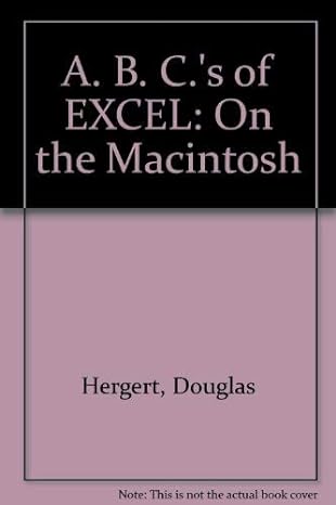 the abcs of excel on the macintosh 2nd edition douglas hergert 0895886340, 978-0895886347