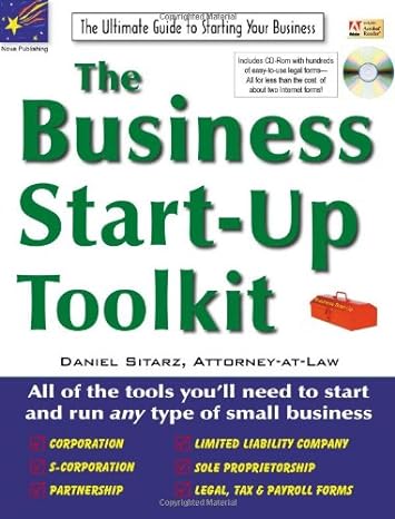 the business start up toolkit the ultimate guide to starting your business 1st edition daniel sitarz