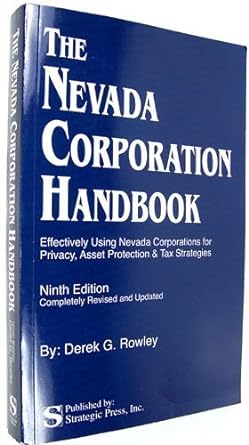 the nevada corporation handbook nin edition g rowley derek 1886683026, 978-1886683020