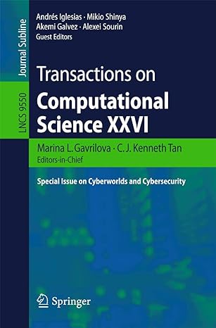 transactions on computational science xxvi special issue on cyberworlds and cybersecurity 1st edition marina