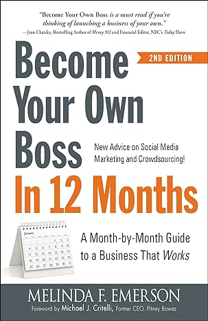 become your own boss in 12 months a month by month guide to a business that works 2nd edition melinda emerson