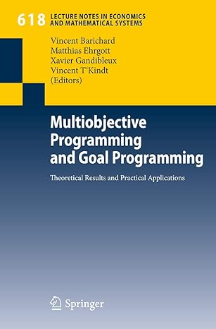 multiobjective programming and goal programming theoretical results and practical applications 1st edition