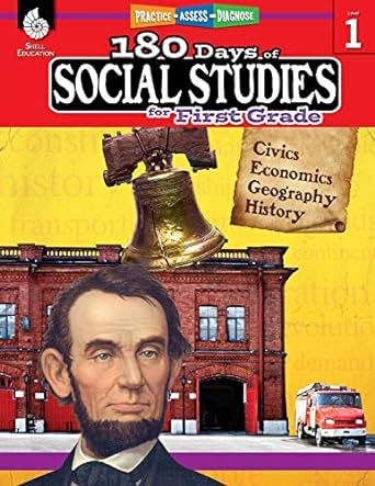 180 days of social studies grade 1 daily social studies workbook for classroom and home cool and fun civics