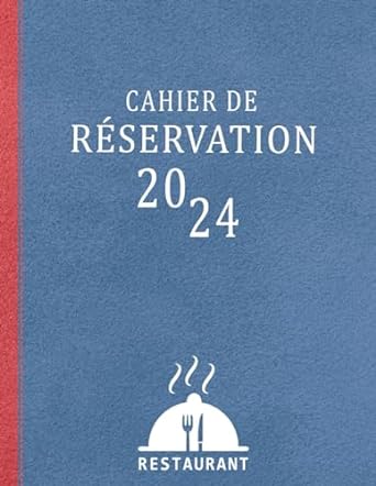 cahier de reservation restaurant 2024 agenda de reservation 365 jours avec date agenda de reservation pour