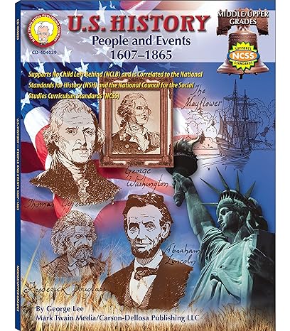 mark twain american history workbook grades 6 12 us history of people and events from 07 1865 declaration of