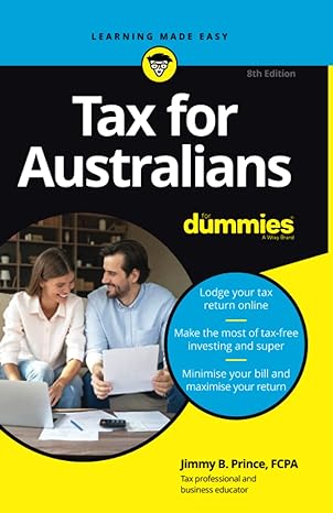 prince tax for australians for dummies 1st edition jimmy b prince 139415593x, 978-1394155934