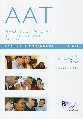 aat 19 personal tax fa2008 unit 19 combined course and revision companion 1st edition  0751746312,