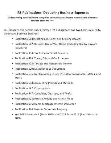 irs publications deducting business expenses understanding how deductions are applied to your business income