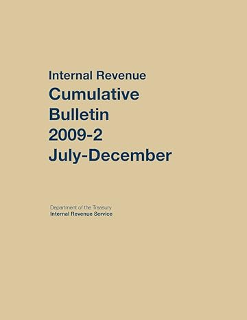 internal revenue service cumulative bulletin 2009 1st edition internal revenue service 159888803x,